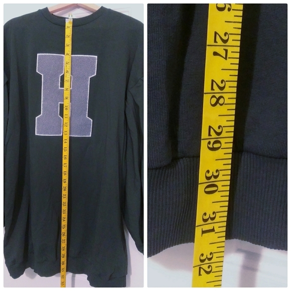 NWOT ASOS Tall Oversized Balloon Sleeve Applique Mini Dress in Green-Size Small - Picture 5 of 6